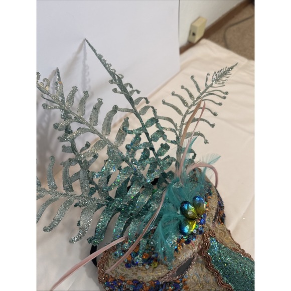 Mardi Gras Mask Venetian Masquerade New Orleans Costume Feathers Plague Doctor - Picture 7 of 9